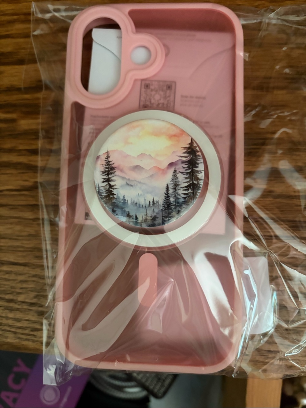 PopSocket Pink Phone Case with Scenic PopSocket